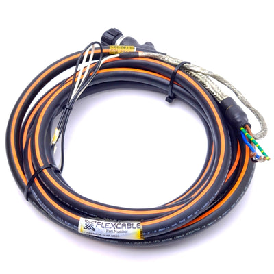 Used Flex Cable FC-CPBM6DF-16AF-M003 Motor Power/Brake Cable, AMP 9-Pin Female, 3m