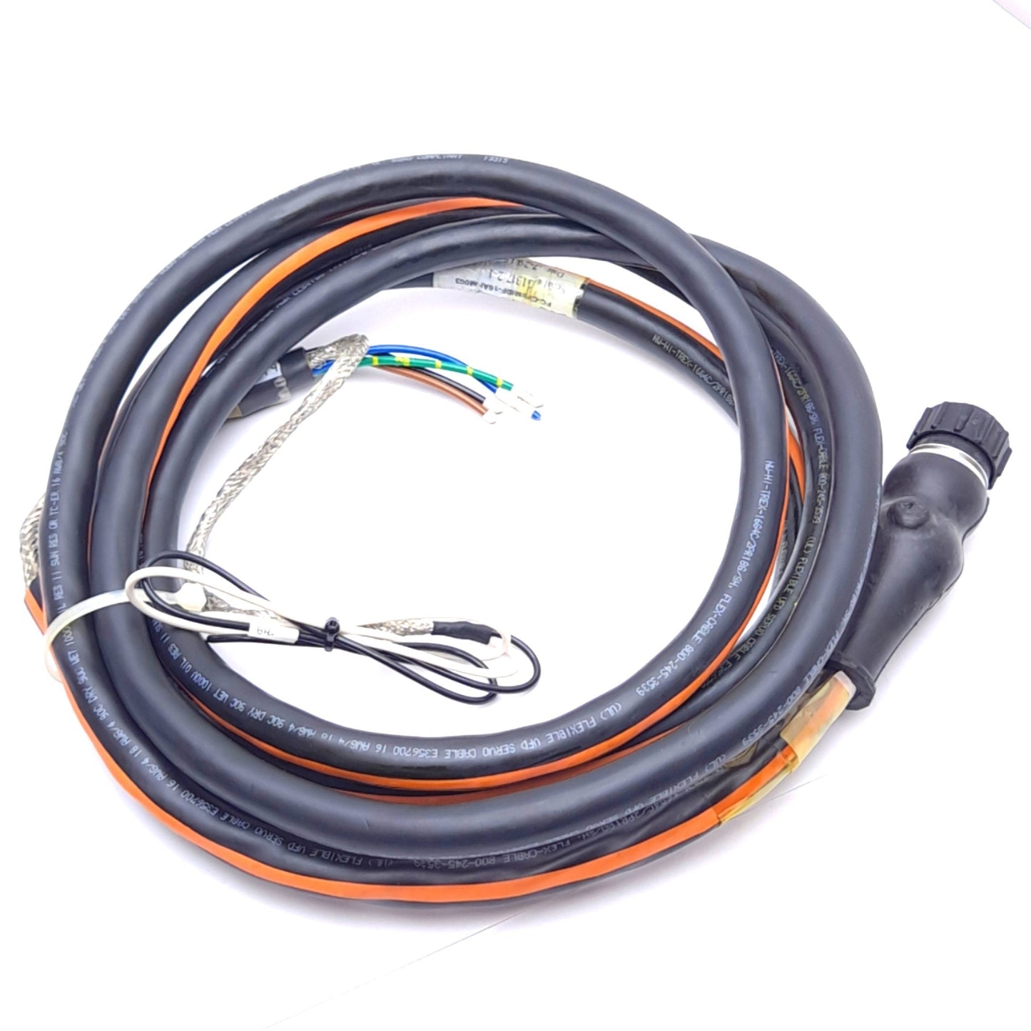 Used Flex Cable FC-CPBM6DF-16AF-M003 Motor Power/Brake Cable, AMP 9-Pin Female, 3m