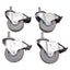 Used Lot of 4 Colson 2.03254.445 MTG10 BRK5 Threaded Swivel Caster ø3.5x1.25in 250lbs