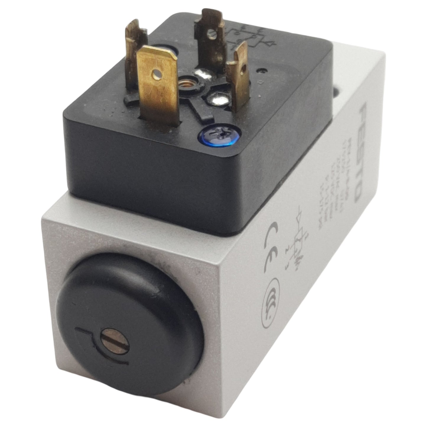 Used Festo PEV-1/4-B-OD Pressure Switch, 15-175psi, 250VAC/125VDC Max, 5000mA, G1/4