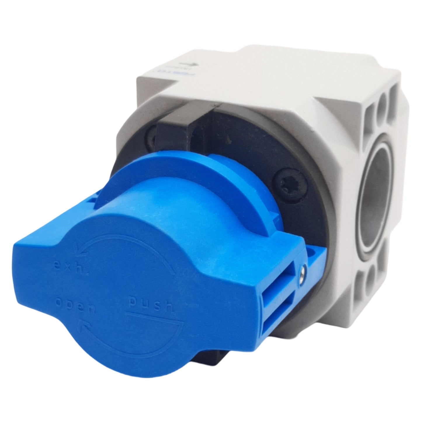 Used Festo HE-D-MIDI Pneumatic Manual Valve, 3/2 On/Off, G1/4 Port, 230psi Max