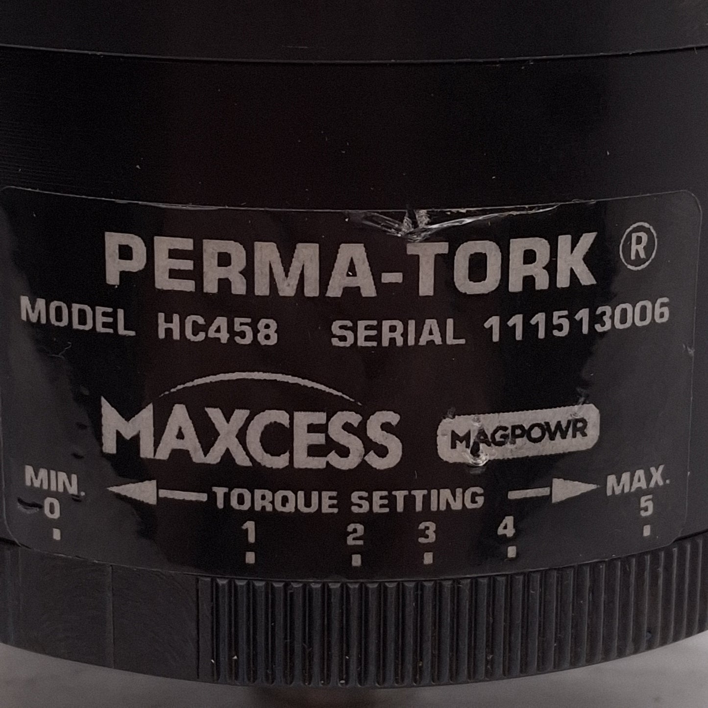 Used Maxcess HC458 Magpower Perma-Tork Permanent Magnet Clutch 0.5-10lb-in ø5/8" Bore