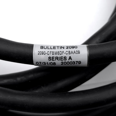 Used Flex Cable 2090-CFBM6DF-CBAA09 Motor Feedback Cable, AMP 28-Pin Female, 4.5m