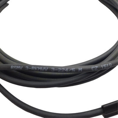 New Beldon RSMV 3-RKMWV 3-224 Cordset, M8 3-Pin Male/Female, 5m, 50VAC/60VDC 4A