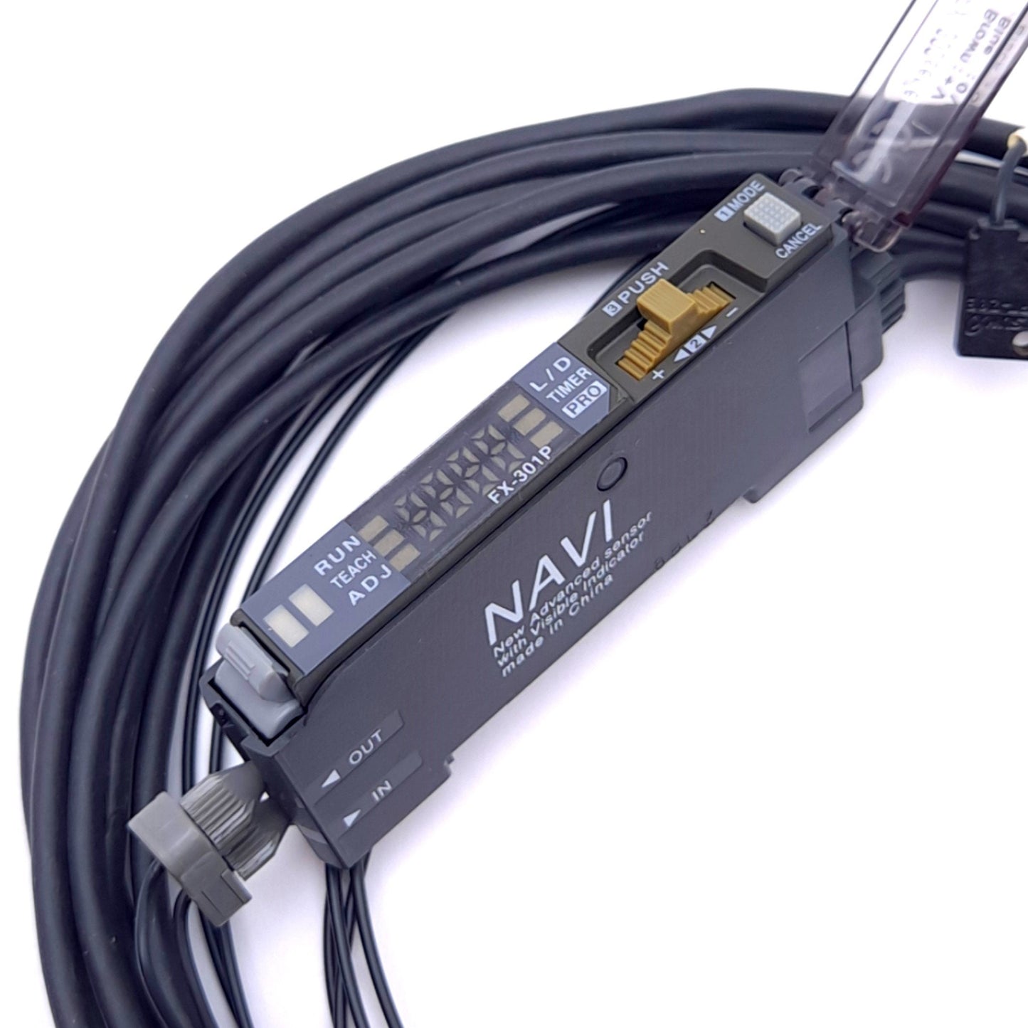 Used Panasonic FX-301P Fiber Sensor/Amplifier, PNP Open, 12-24VDC, 100mA, 8ft Cable