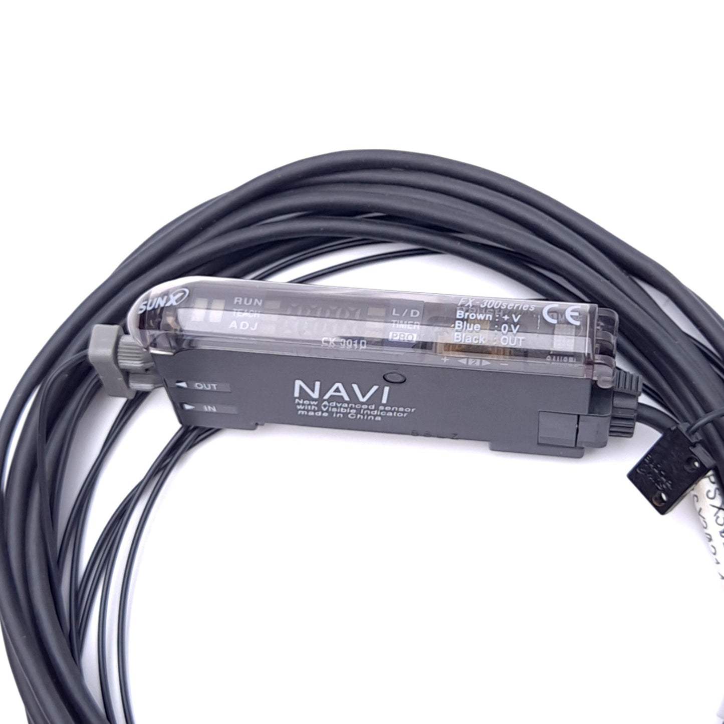Used Panasonic FX-301P Fiber Sensor/Amplifier, PNP Open, 12-24VDC, 100mA, 8ft Cable