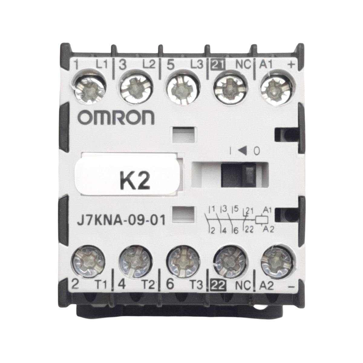 Used Omron J7KNA-09-01 Motor Contactor, 3PST-NO 1NC, 400VAC 9A, 24VDC Coil