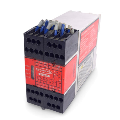 Used Banner ES-UA-5A E-Stop Safety Module 12-24VDC/115VAC, 4N.O. 6A Out, 1N.C. 5A Aux