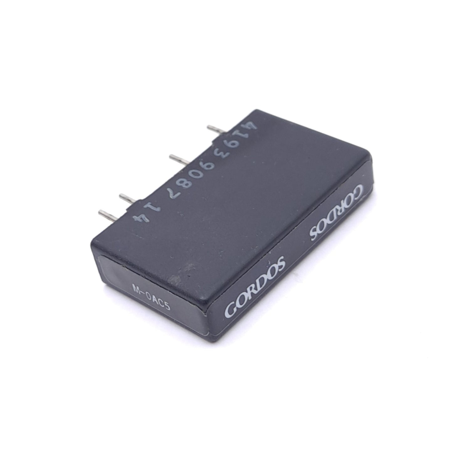 Used Gordos M-OAC5 Solid State Relay Module, 3-8VDC In, 120VAC 3A Out, 4-Pin