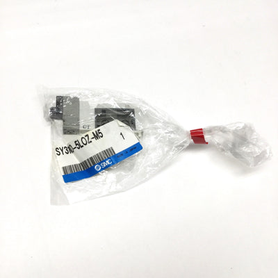 New SMC SY3160-5LOZ-M5 Solenoid Valve, 5-Port, 2-Position, 24VDC Coil, M5 Ports