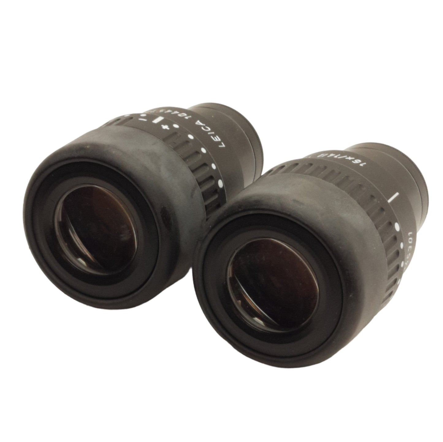 Used Pair of Leica 10445301 Stereo Microscope Adjustable Binocular Eyepieces 16X/14B