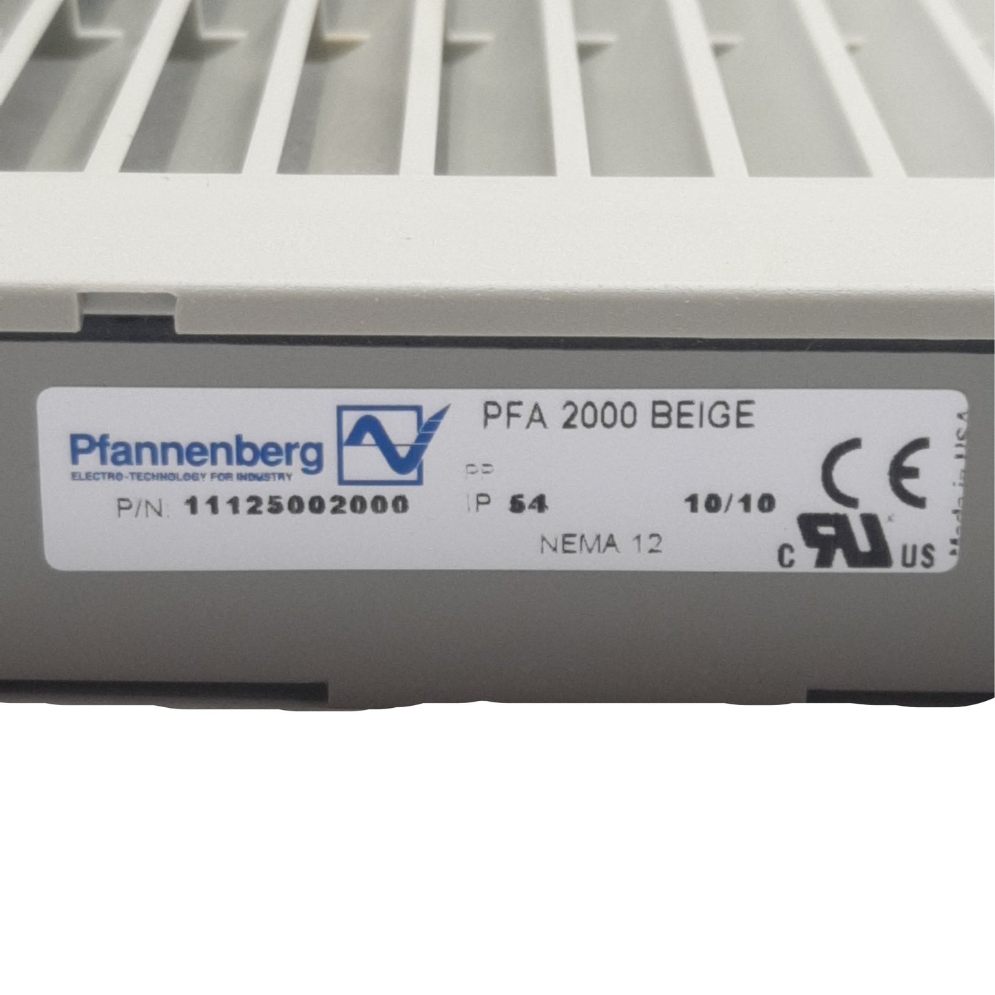 Used Pfannenberg 11125002000 PFA 2000 Exhaust Grille Filter Fan NEMA 12 150mm x 150mm