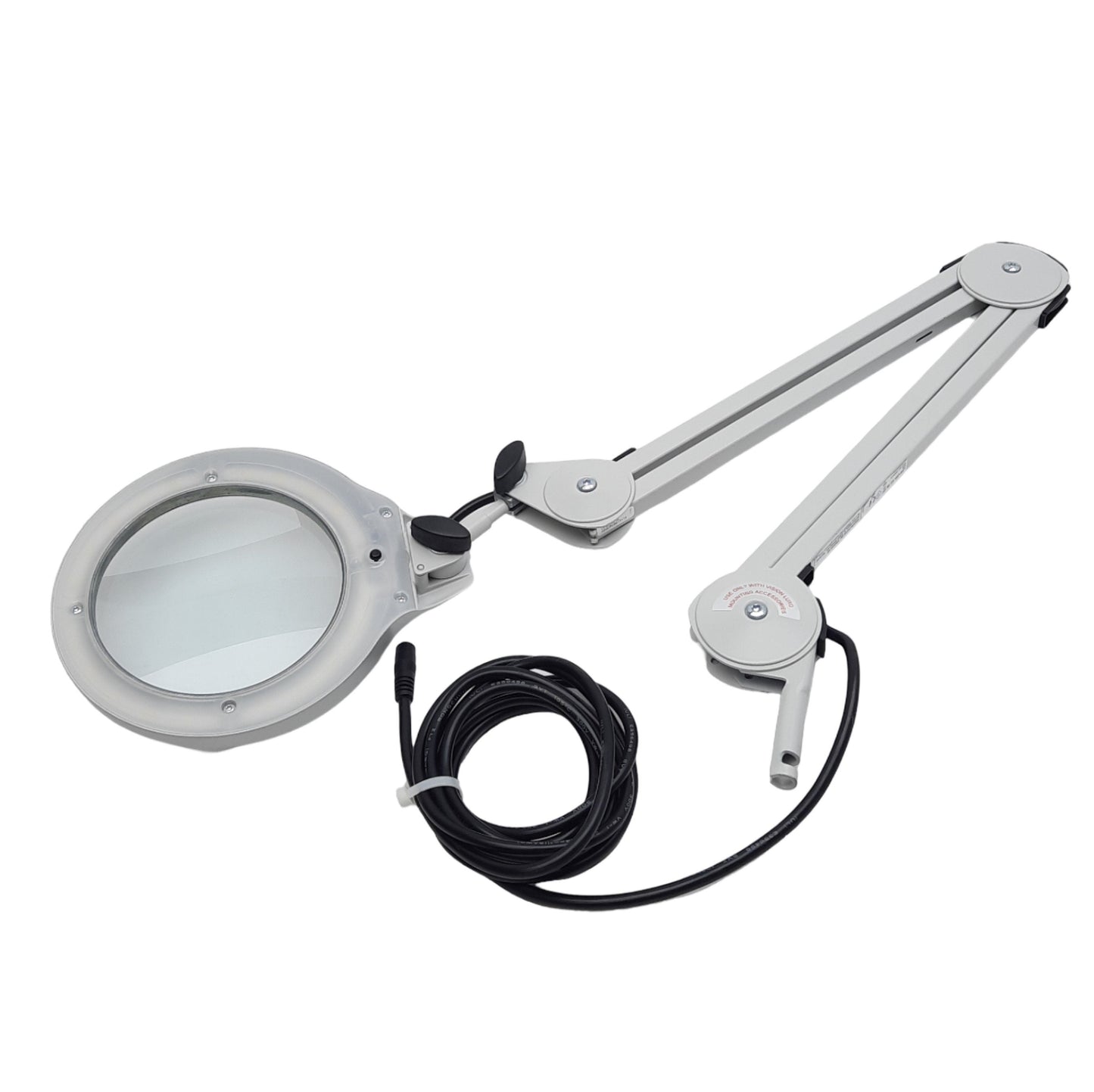 Used Luxo LFMLEDG2 3D Lightweight Illuminated Magnifier, 20VDC, 3 Diopter, 16in Arm