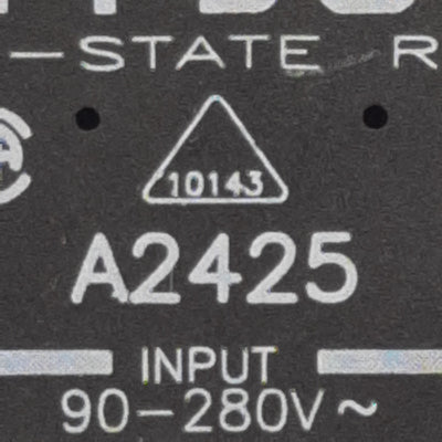 Used Crydom A2425 Solid-State Relay, SPST-NO, 90-280VAC 5-10mA In, 240VAC 25A Out