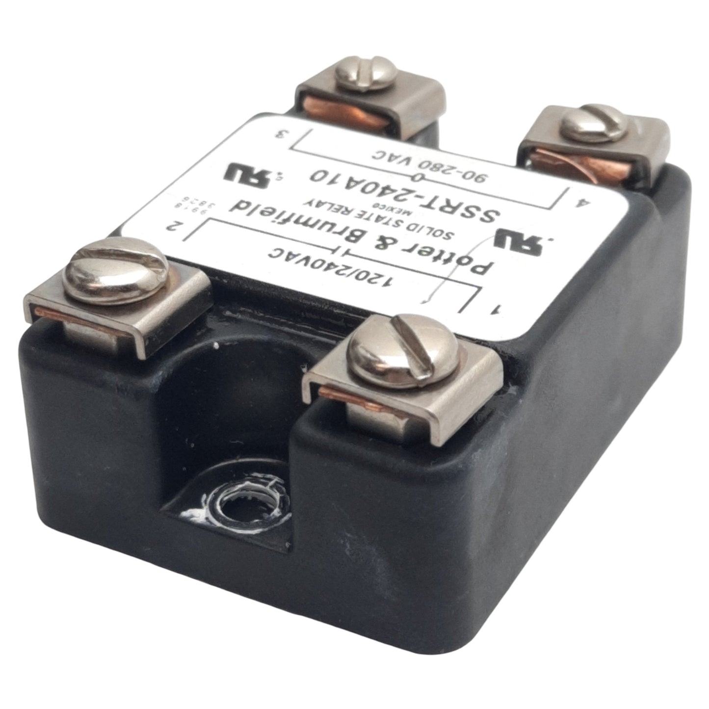 Used Potter & Brumfield SSRT-240A10 SSR Relay, SPST-NO 90-280VAC In 24-280VAC 10A Out