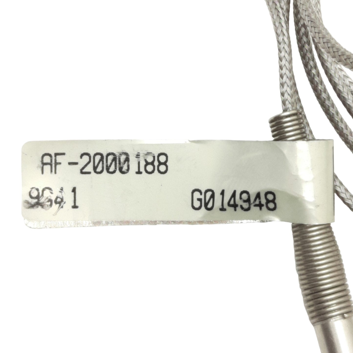Used Watlow AFEKWFA40G050 Thermocouple, 45° Bend, ø0.063in x 4in, Type J, 5ft Leads