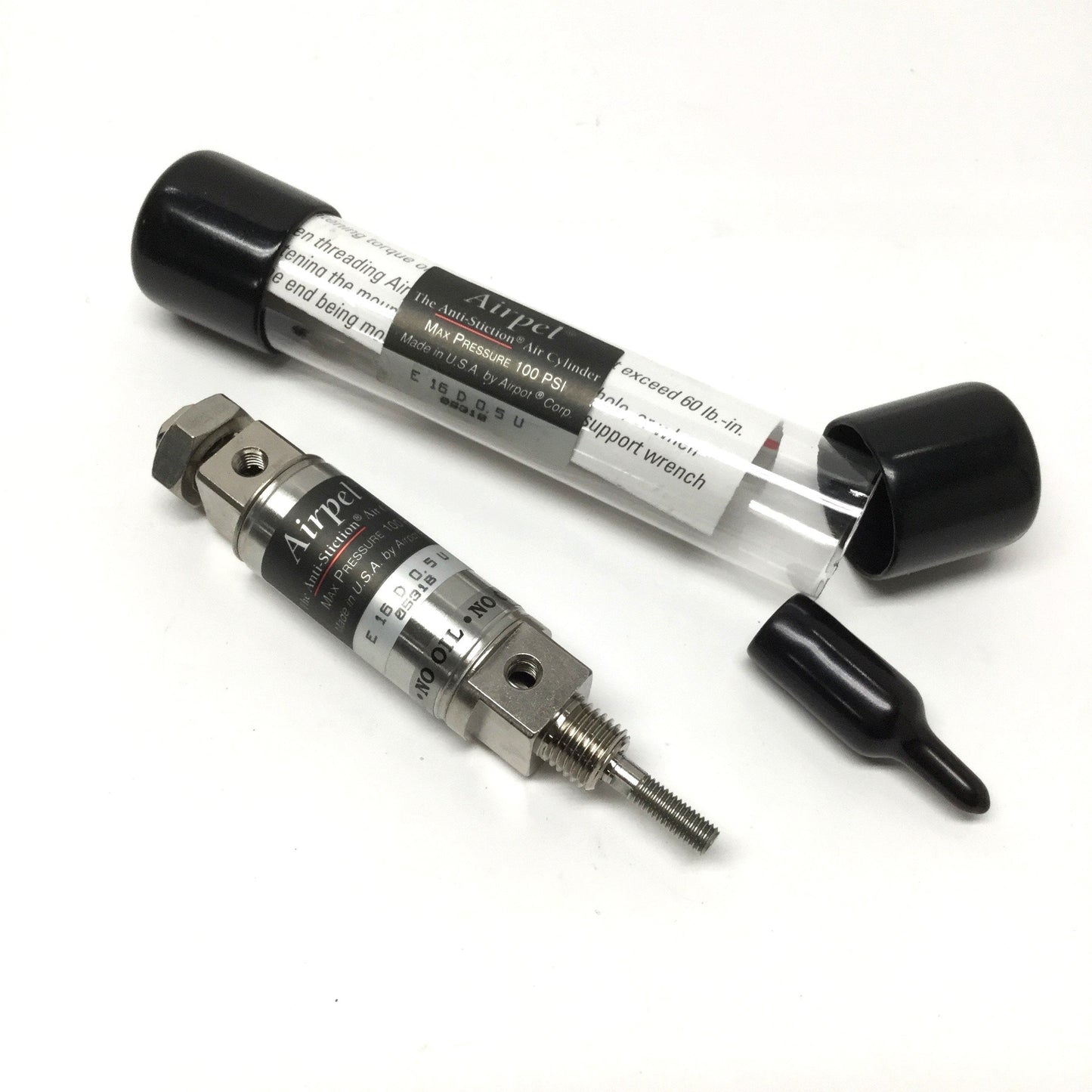 New – Open box Airpel E16D0.5U Anti-Stiction Low Friction Air Cylinder, 1/2" Stroke, .627" Bore