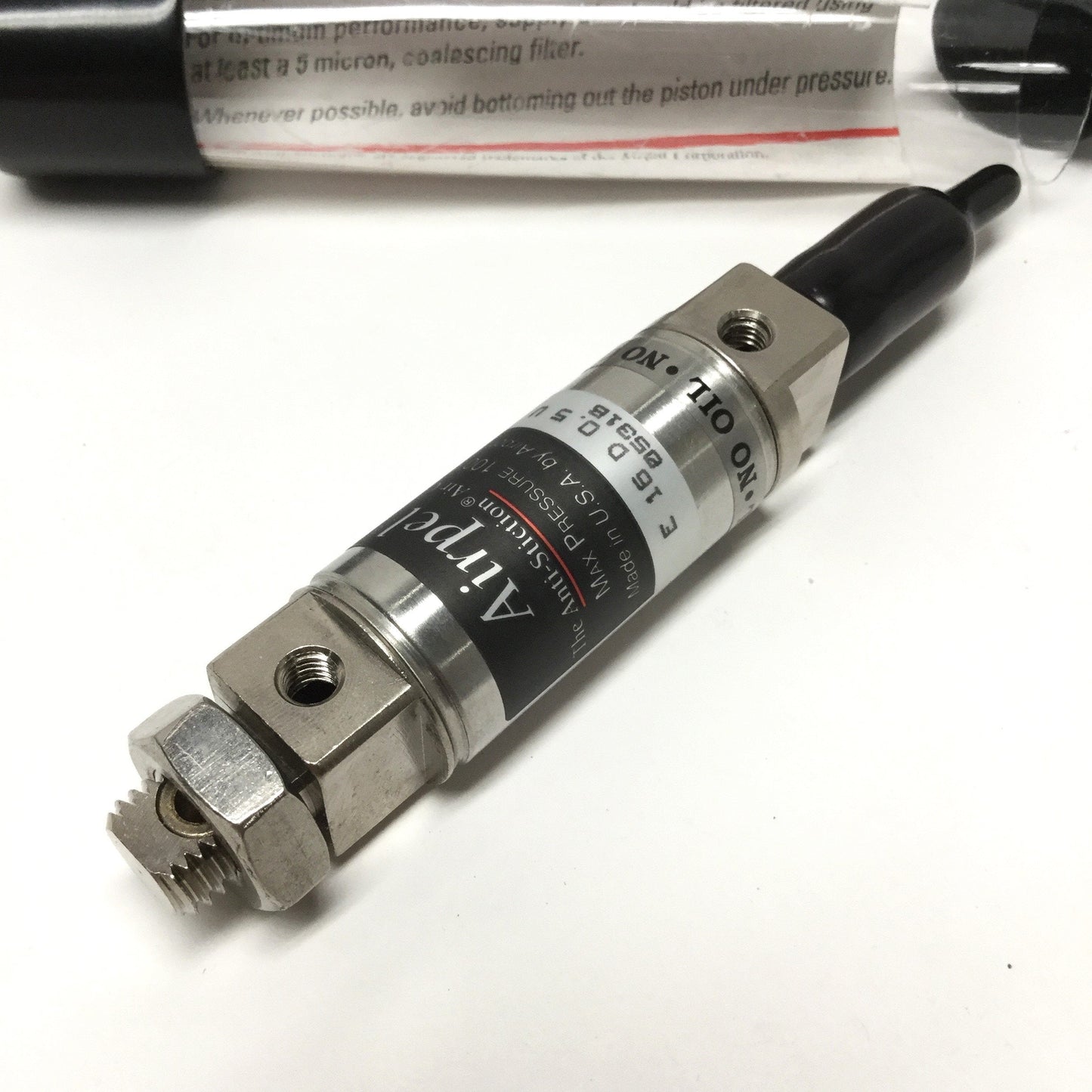 New – Open box Airpel E16D0.5U Anti-Stiction Low Friction Air Cylinder, 1/2" Stroke, .627" Bore