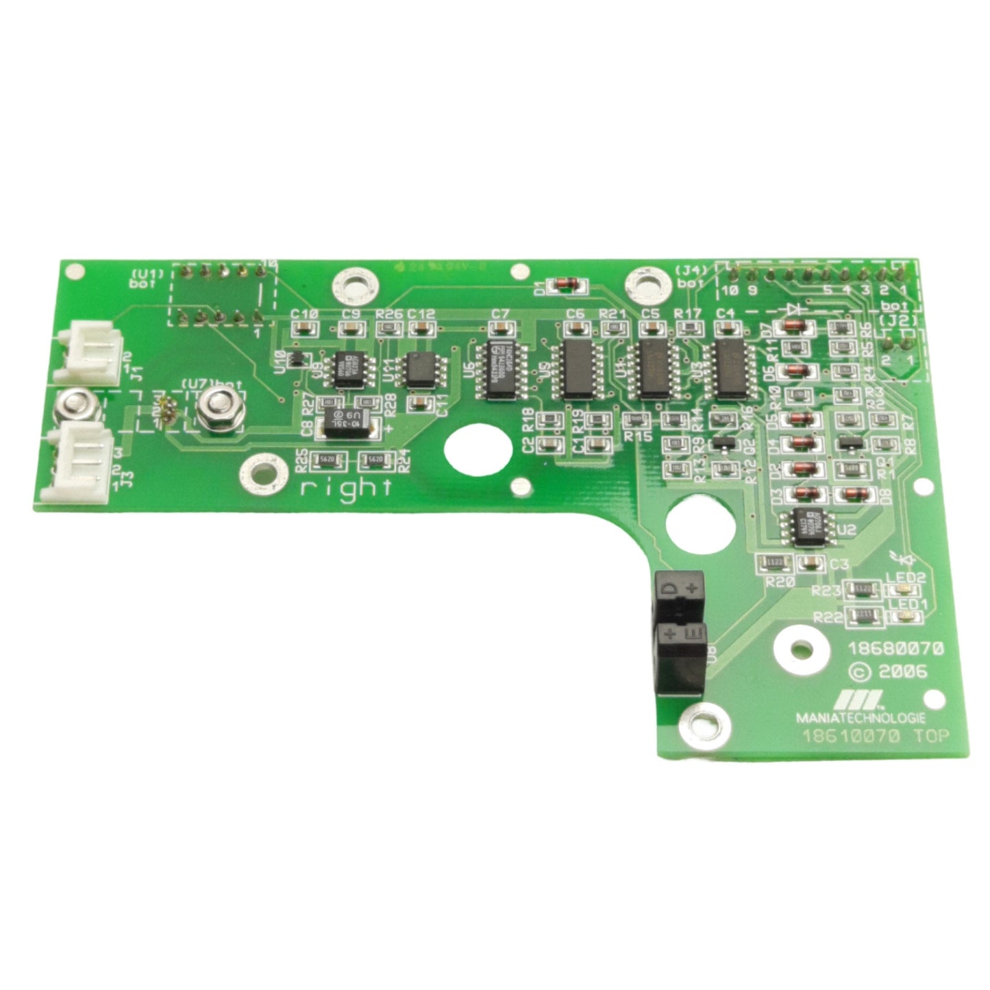 Used Mania Technology 18610070 Slot Sensor Board (Right) For Loc8 Flying Probe Tester