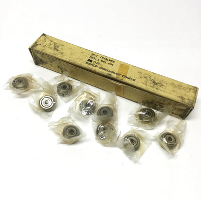 Used Lot of 10 Bishop Wisecarver W-1 DualVee Ball Bearing Guide Wheels 274lb Rating
