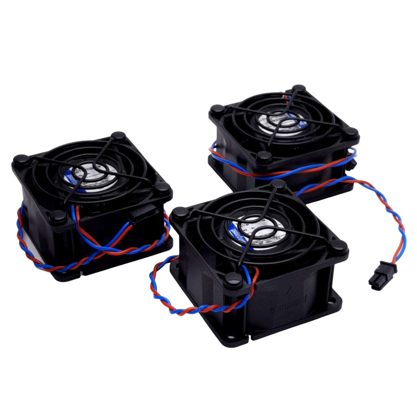 Used Lot of 3 Ebm-papst 614JH Axial Compact Fan, With Guard Grille, 60x60x32mm, 24VDC