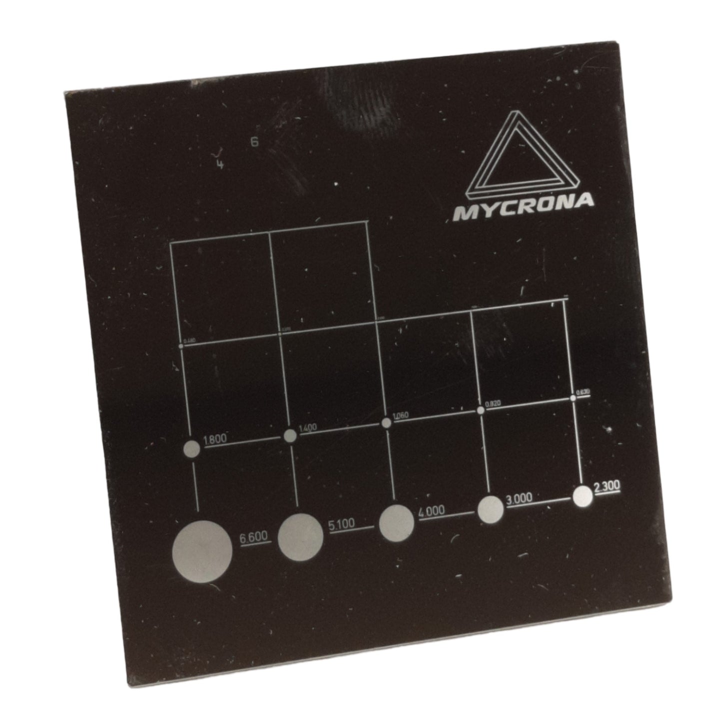 Used Mycrona Profile Projector Calibration Gauge, 6.600mm / 5.100mm / 4.00mm...
