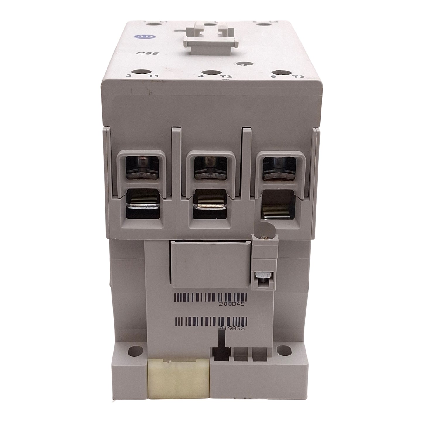 Used Allen Bradley 100-C85L00 IEC Contactor, 3-Pole, 400VAC 85A 45kW, 208-240VAC Coil