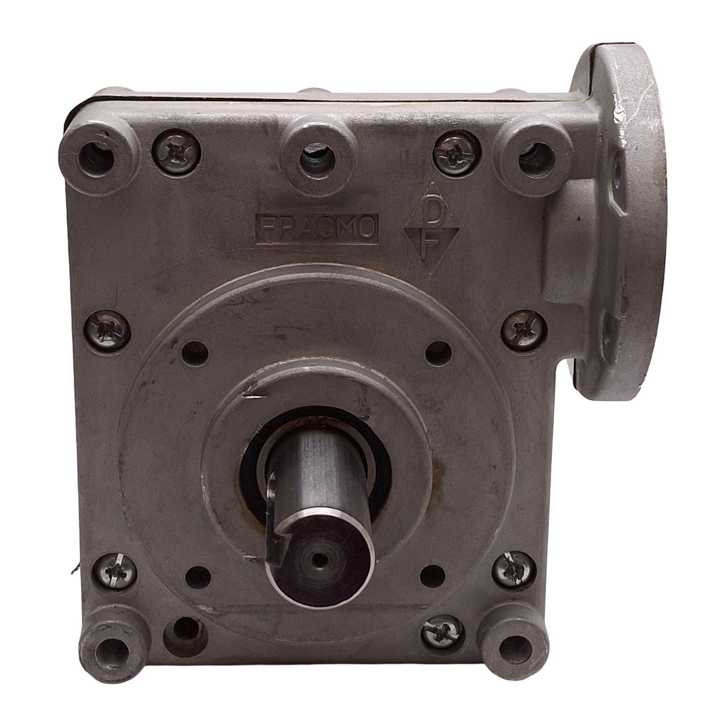 Used Fracmo G46 Right Angle Gearbox, 50:1 Reduction, ø8mm Input to ø20mm Output Shaft