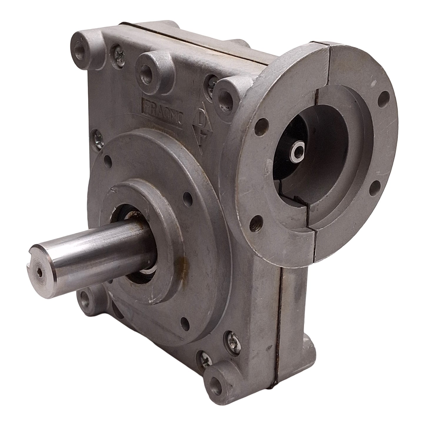 Used Fracmo G46 Right Angle Gearbox, 50:1 Reduction, ø8mm Input to ø20mm Output Shaft