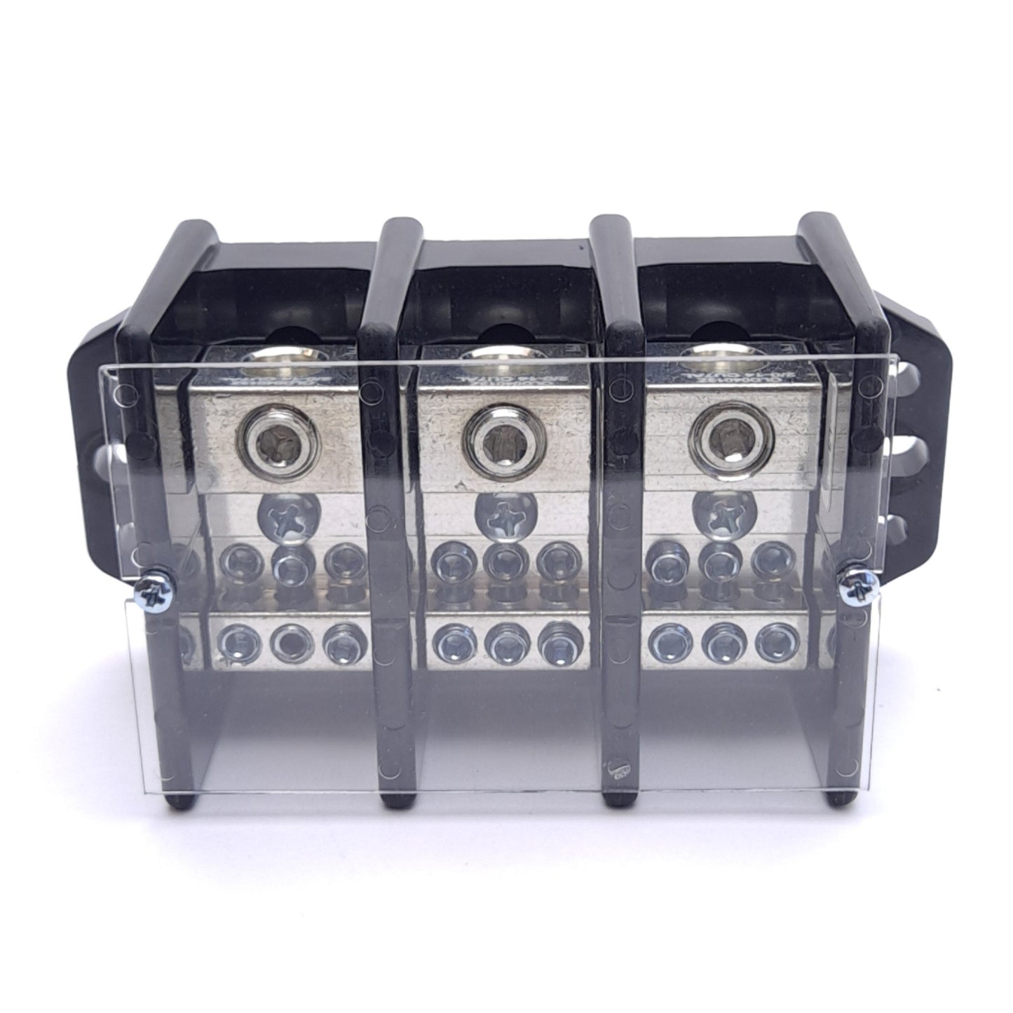 Used Littelfuse LFD04013 Power Distribution Block, 3-Pole, 175A 600V AC/DC, Bolt-On