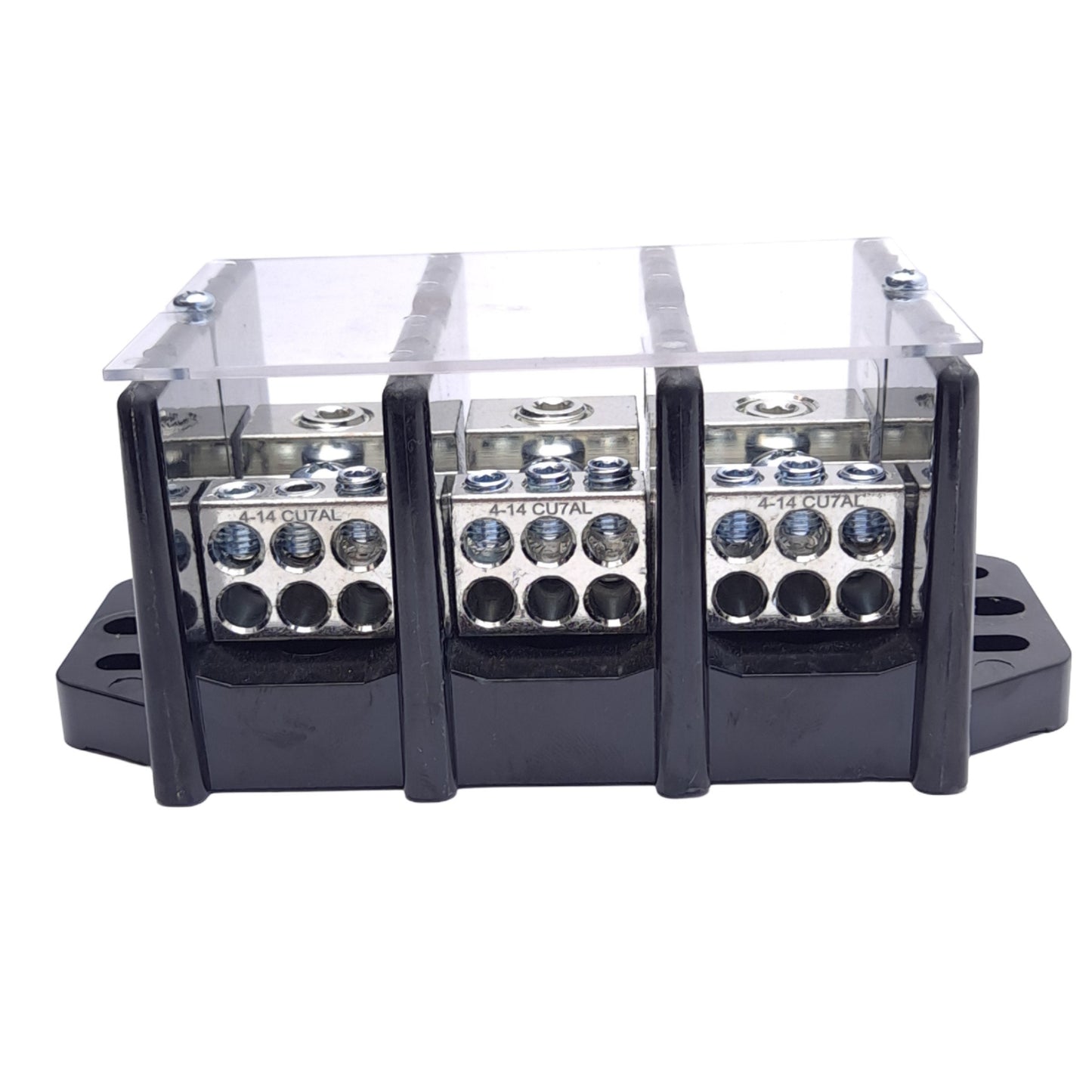 Used Littelfuse LFD04013 Power Distribution Block, 3-Pole, 175A 600V AC/DC, Bolt-On