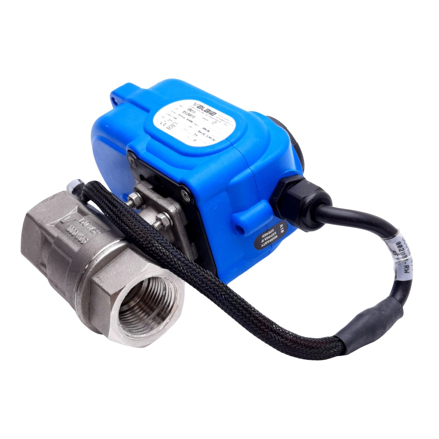Used Valbia VB010 LT Electric Valve Actuator, 24VAC/DC .6A, 89in-lbs, With 1" Valve