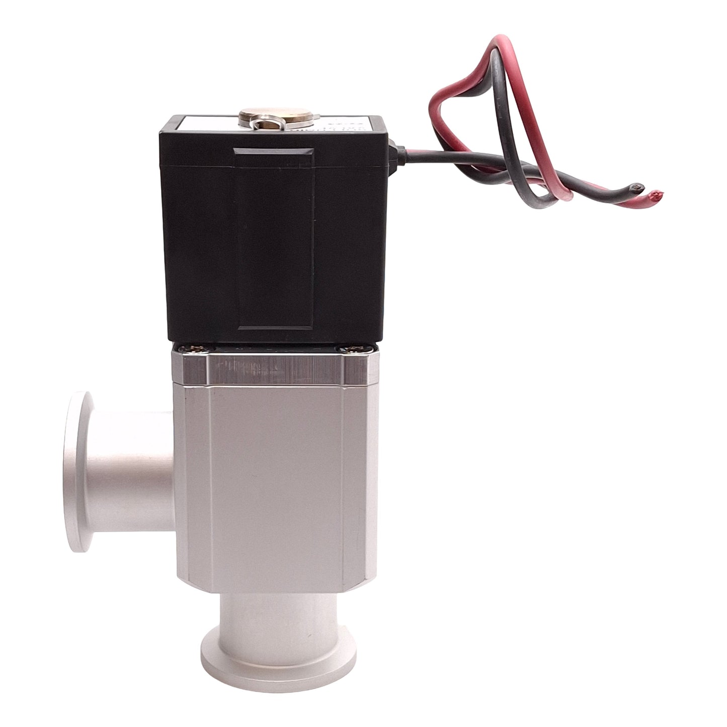 Used SMC XLS-25-5G High Vacuum Angle Valve, 1µPa-0.1MPa, KF25 Flange, 24VDC Coil