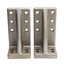 Used Lot of 2 Misumi IKK150-75 Cast Iron Angle Brackets, 150mm x 75mm x 75mm *Holes*