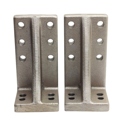 Used Lot of 2 Misumi IKK150-75 Cast Iron Angle Brackets, 150mm x 75mm x 75mm *Holes*