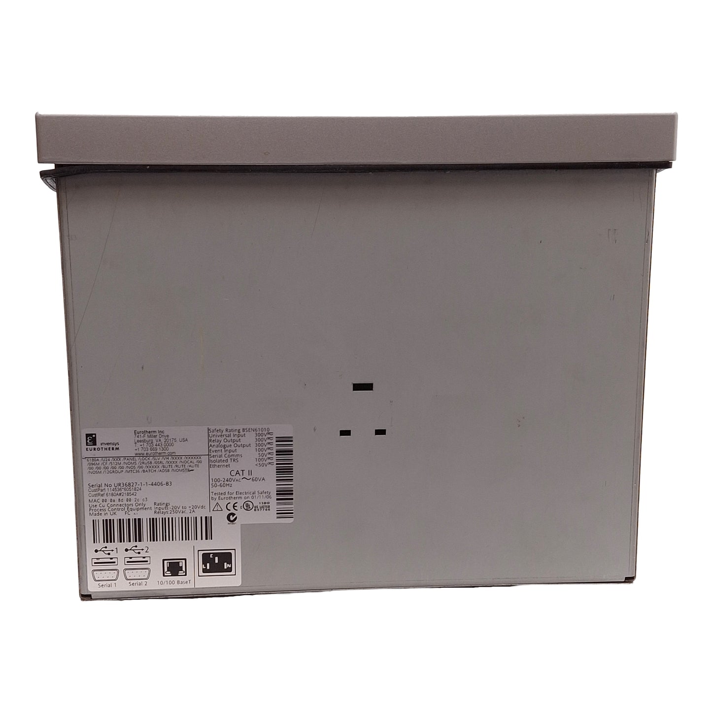 Used Eurotherm 6180A Paperless Graphic Recorder, 24 Universal Inputs, 100-240VAC