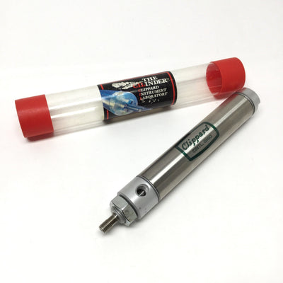 New Clippard SDR-17-4 SS Pneumatic Cylinder, Ø1-1/16" Bore, 4" Stroke, 1/8" NPT