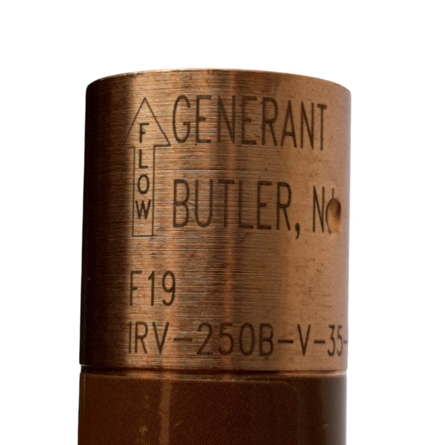 Used Generant IRV-250B-V-35 Brass Industrial Relief Valve, 1/4" Male, 35PSI