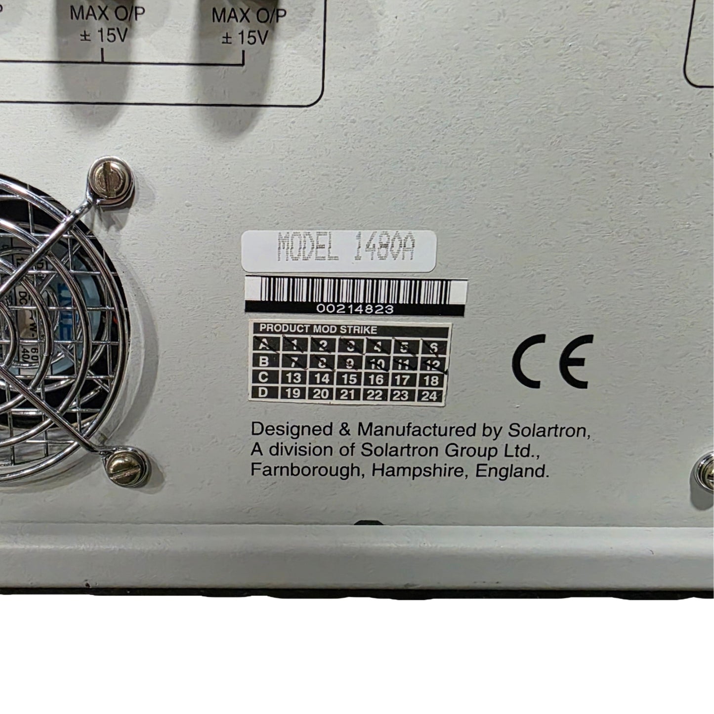 Used Solartron 1480 MultiStat Multichannel Potentiostat 8-Ch 20k Samples/Sec +10V/-3V
