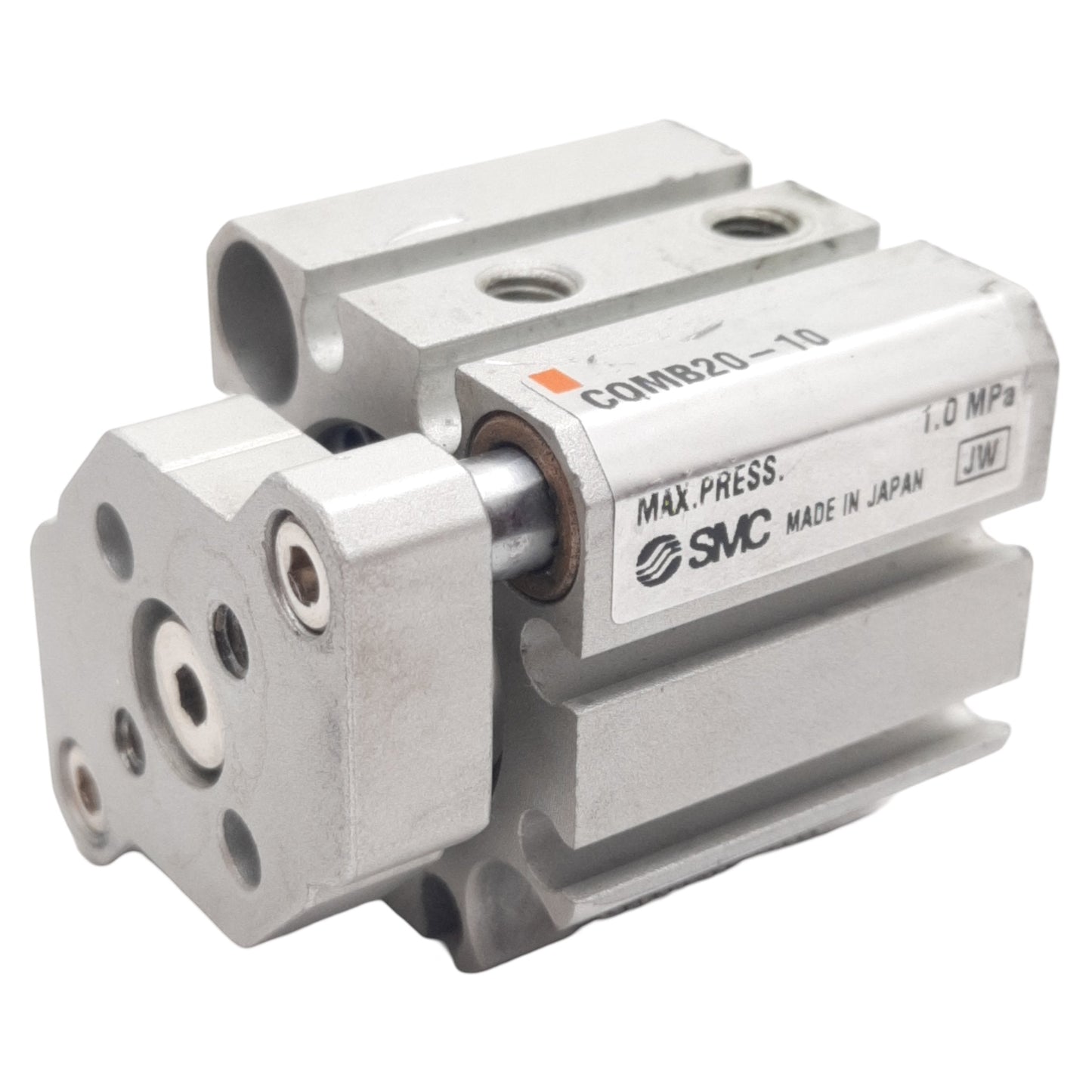 Used SMC CQMB20-10 Compact Guided Cylinder, ø20mm Bore, 10mm Stroke, 1.0MPa, M5 Ports