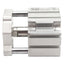 Used SMC CQMB20-10 Compact Guided Cylinder, ø20mm Bore, 10mm Stroke, 1.0MPa, M5 Ports