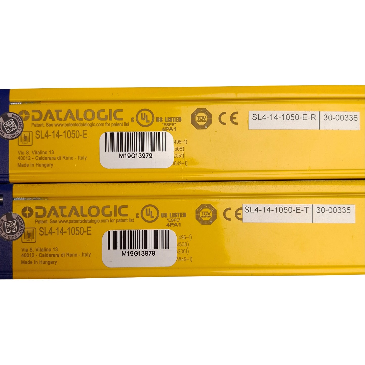 Used Datalogic SL4-14-1050-E Safety Light Curtain, ø14mm Res, 1050mm Height, 24VDC