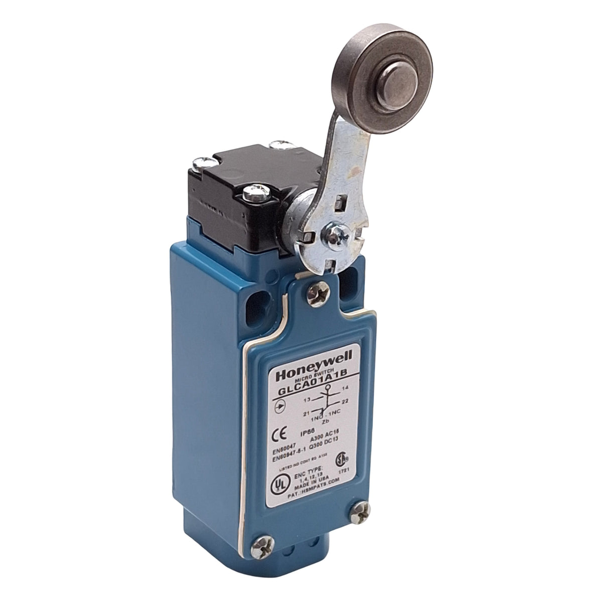 Used Honeywell GLCA01A1B Snap Action Roller Lever Limit Switch SPDT, 300V 10A, 1/2NPT