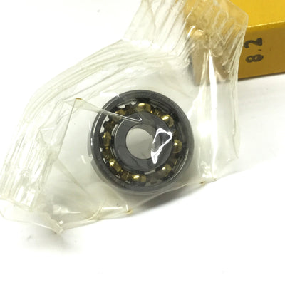 New Lot of 5 RHP KLNJ1/4YC Deep Groove Ball Bearings 1/4" Bore, 3/4" OD, Brass Cage