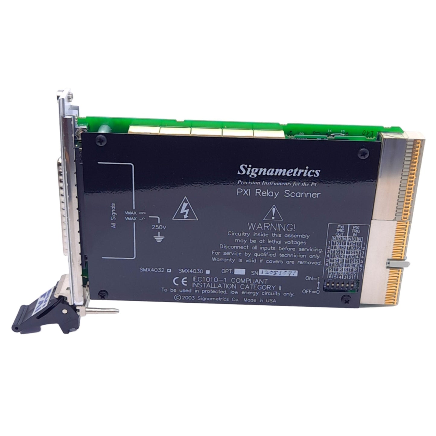 Used Signametrics SMX4032 PXI Relay Scanner, 35-Channel, 220VDC/250VAC 1A, D-Sub 78-P