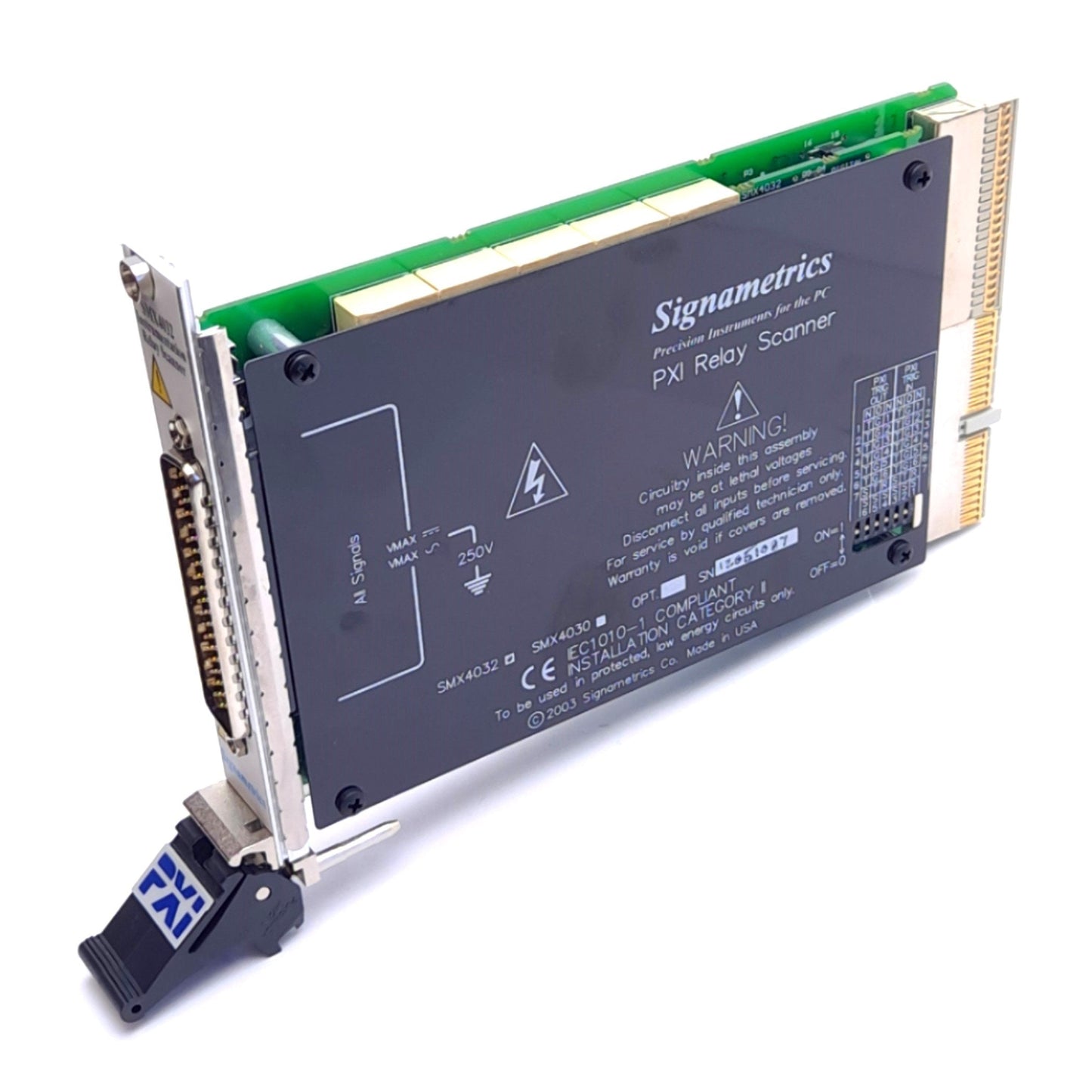 Used Signametrics SMX4032 PXI Relay Scanner, 35-Channel, 220VDC/250VAC, *Broken Clip