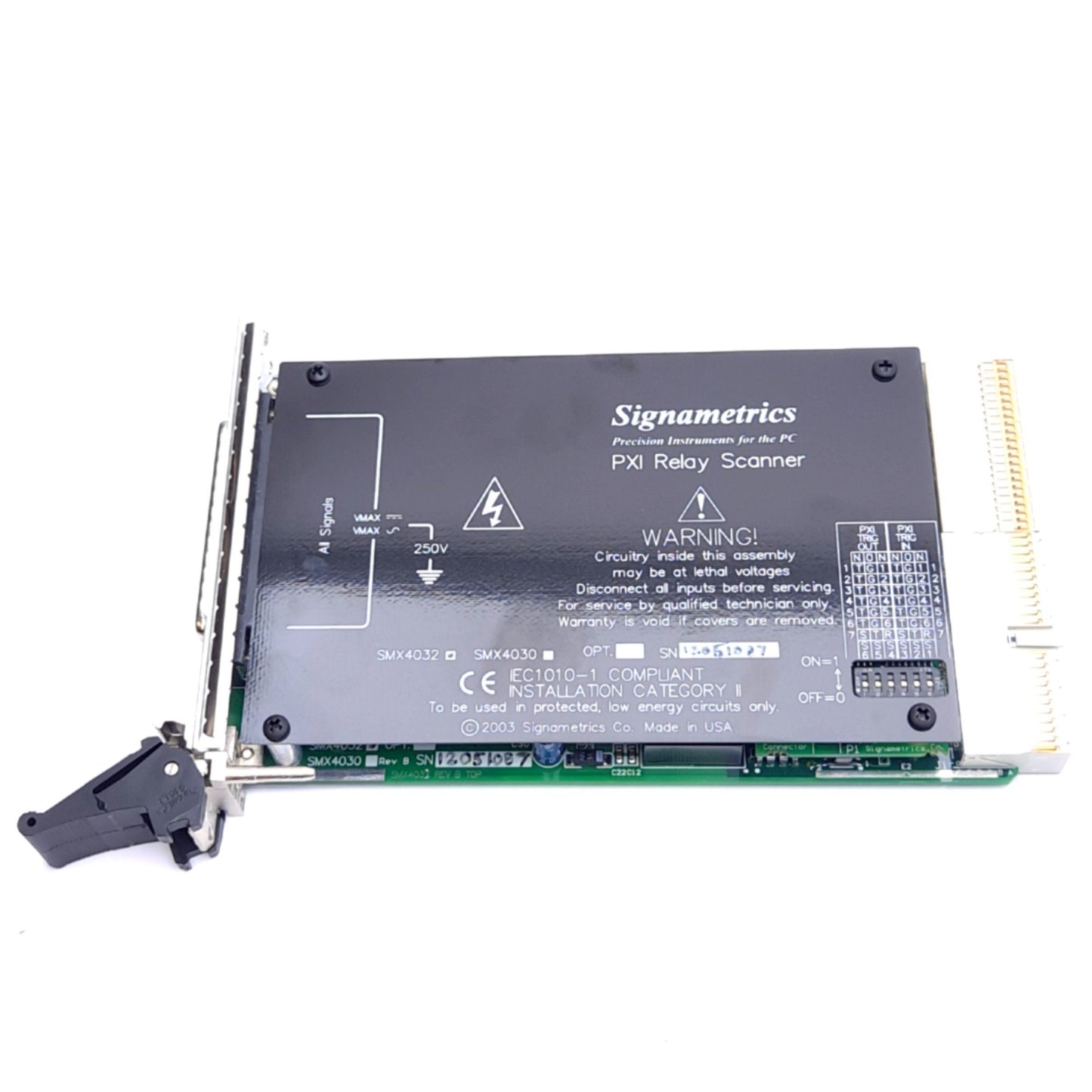 Used Signametrics SMX4032 PXI Relay Scanner, 35-Channel, 220VDC/250VAC, *Broken Clip