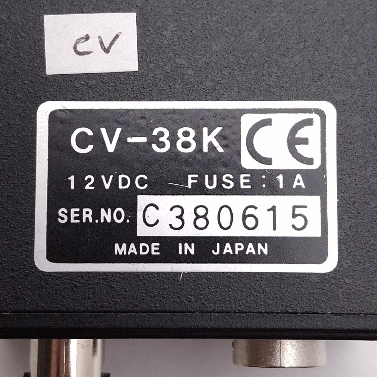 Used JAI CV-38K Remote Head Camera, Monochrome 1/2" CCD 768x494, 12-Pin Hirose, 12VDC