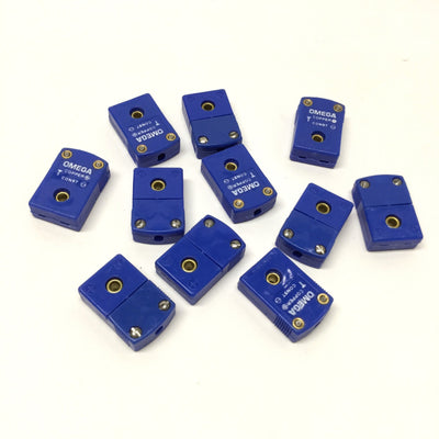 New – Open box Lot of 11 Omega SMP-T-F Thermocouple Mini Connector Female, Type T, -29 to 180°C