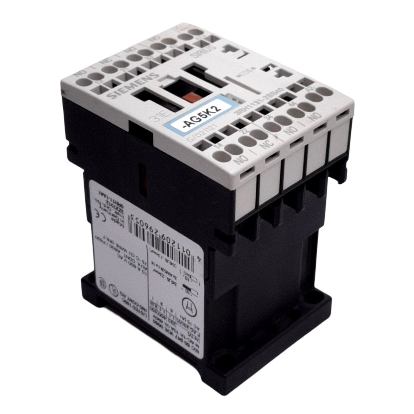 Used Siemens 3RH1131-2BB40 Contactor Relay, 4-Pole 3NO+1NC, 10A 600VAC, Coil 24VDC